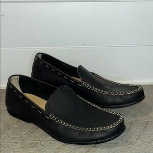 FRYE & CO. MENS LEWIS‎ VENETIAN LOAFER DRIVING MOC BLACK LEATHER 13 M